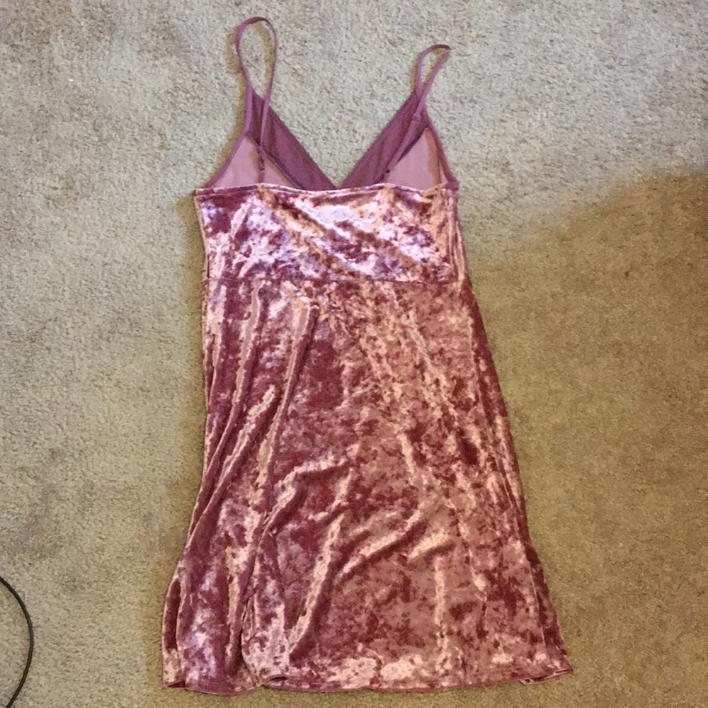 Pink Velvet Slip Dress - Picture 6 of 8